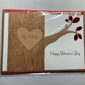 Papyrus Valentine’s Day card New in pkg carved tree